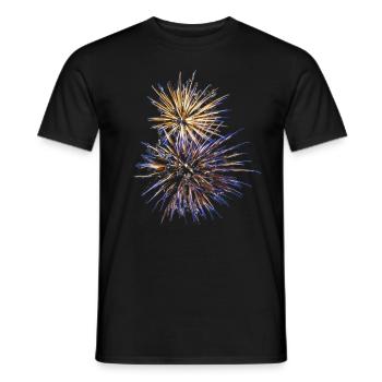 Fireworks II - Men's T-Shirt - black - Front - AI Model Male 178 light (178cm)