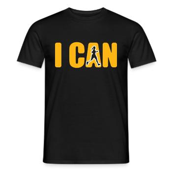 Prothèse de jambe de coureur - T-shirt homme - noir - Devant - AI Model Male 178 light (178cm)