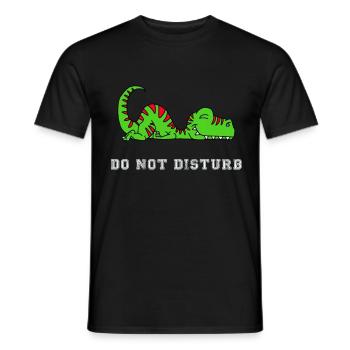Dino Do Not Disturb Sleep Sleep T-Trex Tired - Men's T-Shirt - black - Front - AI Model Male 178 light (178cm)