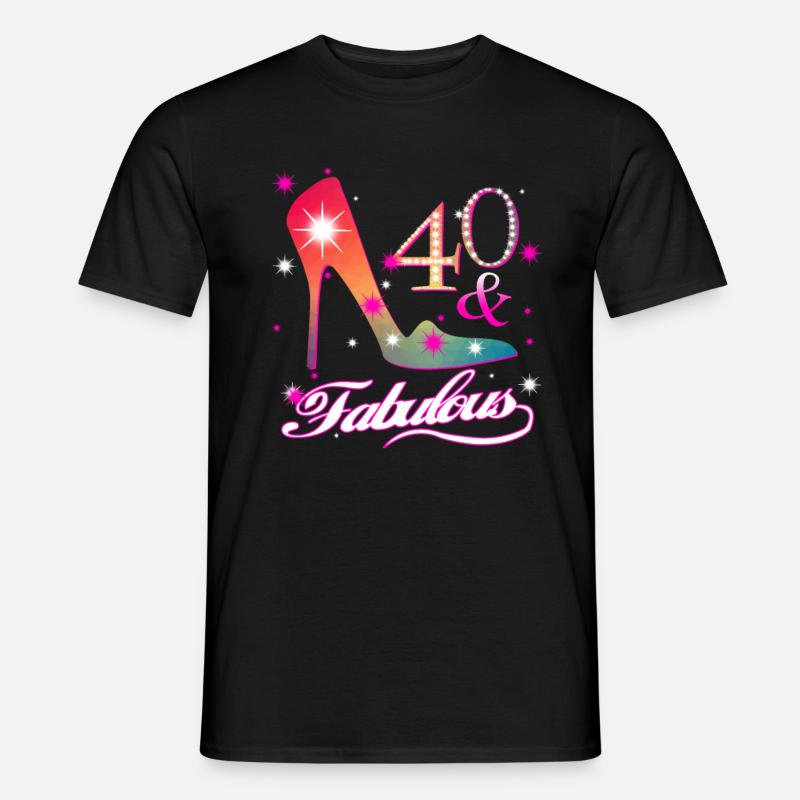 Fabulous 40 Geburtstagsgeschenk - Männer T-Shirt - Schwarz