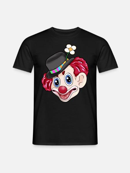 Glücklicher Clown Karneval - Männer T-Shirt - Schwarz