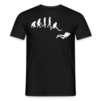 Cadeau de plongée sous-marine Evolution Diving Diver - T-shirt homme - noir - Devant - AI Model Male 178 light (178cm)