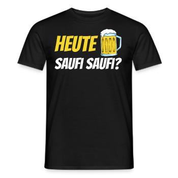 Saufen Heute Saufi Saufi Sauftour Bierkrug Alkohol - Männer T-Shirt - Schwarz - Vorne - AI Model Male 178 light (178cm)