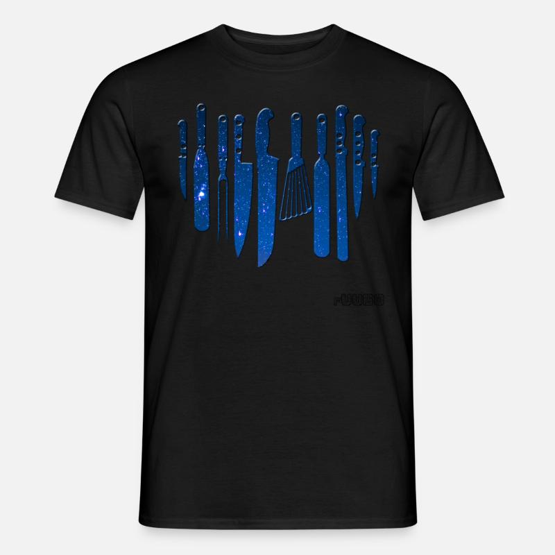 Besteck mit Sternen - Männer T-Shirt - Schwarz