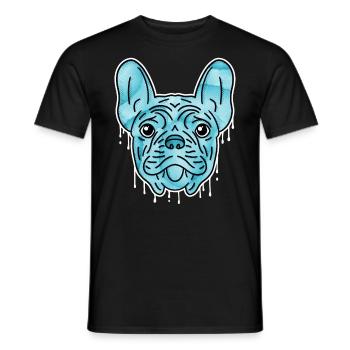Bouledogue Français aquarelle Bouledogue Français - T-shirt homme - noir - Devant - AI Model Male 178 light (178cm)