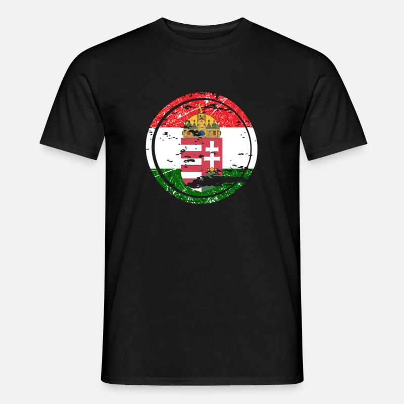 Ungarn Emblem geschenk - Männer T-Shirt - Schwarz