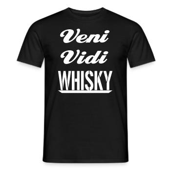 Veni Vidi Whisky- Ich kam, sah Whisky - Männer T-Shirt - Schwarz - Vorne - AI Model Male 178 light (178cm)