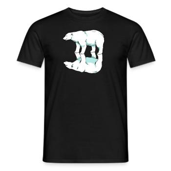 Ours polaire ours polaire heureux arctique malheureux - T-shirt homme - noir - Devant - AI Model Male 178 light (178cm)