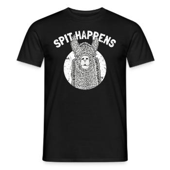 Cool Llama disant Alpaga Joke Animal drôle de zoo - T-shirt homme - noir - Devant - AI Model Male 178 light (178cm)