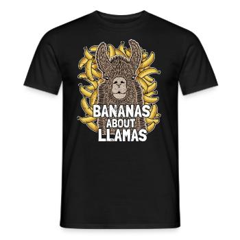 Verrückt Nach Lamas I Bananas About Llamas - Männer T-Shirt - Schwarz - Vorne - AI Model Male 178 light (178cm)