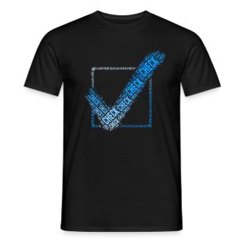 Hook done - Men's T-Shirt - black - Front - AI Model Male 178 light (178cm)