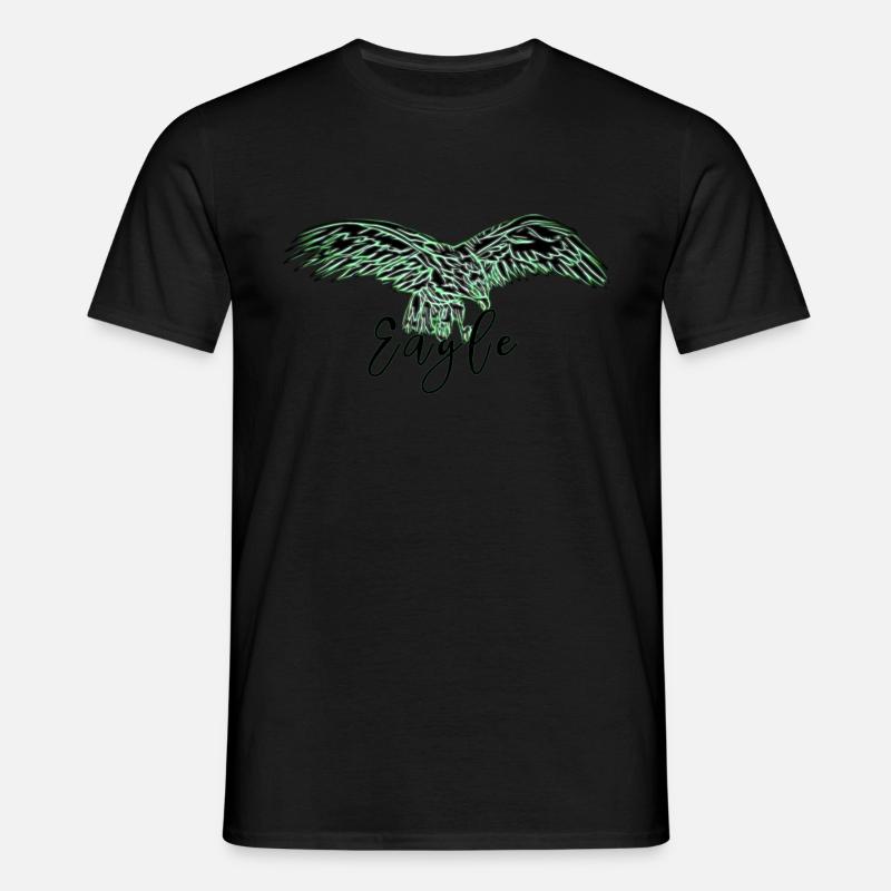 Neon Eagle - Männer T-Shirt - Schwarz