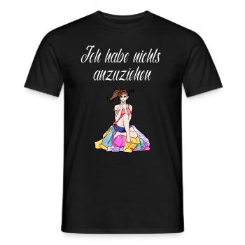 Nichts anzuziehen Freundin Shoppen Einkaufen Kleid - Männer T-Shirt - Schwarz - Vorne - AI Model Male 178 light (178cm)