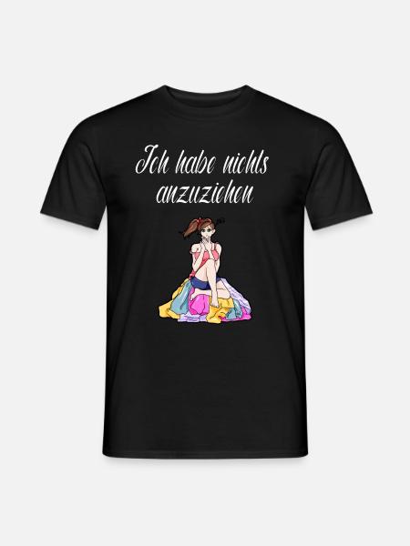 Nichts anzuziehen Freundin Shoppen Einkaufen Kleid - Männer T-Shirt - Schwarz