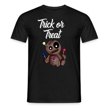 Trick or Treat Voodoo Doll Halloween - Men's T-Shirt - black - Front - AI Model Male 178 light (178cm)