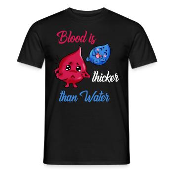 Blut is dicker als Wasser Geschenk Familie - Männer T-Shirt - Schwarz - Vorne - AI Model Male 178 light (178cm)