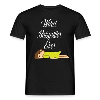mauvais baby-sitter bébé sitting bébé - T-shirt homme - noir - Devant - AI Model Male 178 light (178cm)