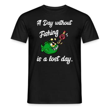 Fishing Fish Fishing Perch Anglers - Men's T-Shirt - black - Front - AI Model Male 178 light (178cm)
