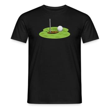 Golf golfeur balle de golf cadeau de balayage - T-shirt homme - noir - Devant - AI Model Male 178 light (178cm)