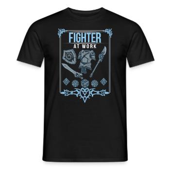 Roleplay Fighter Dice Roleplay Gift - Men's T-Shirt - black - Front - AI Model Male 178 light (178cm)
