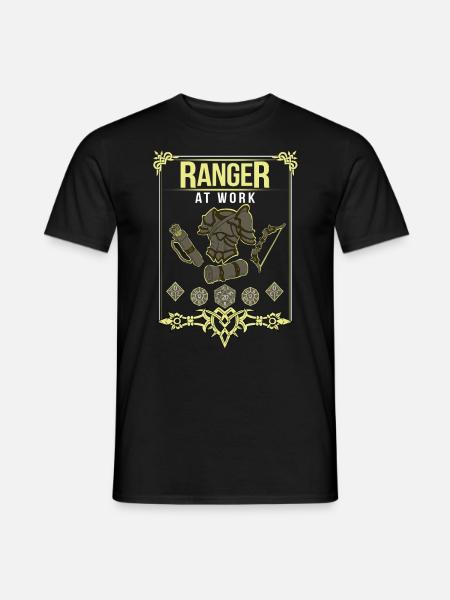 Rollenspiel Waldläufer Würfel Roleplay Ranger - Männer T-Shirt - Schwarz