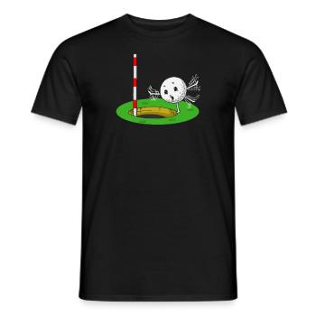 Golf golfeur balle de golf cadeau de balayage - T-shirt homme - noir - Devant - AI Model Male 178 light (178cm)