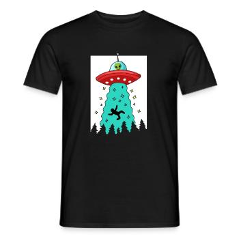 Cadeau de vaisseau spatial extraterrestre UFO - T-shirt homme - noir - Devant - AI Model Male 178 light (178cm)
