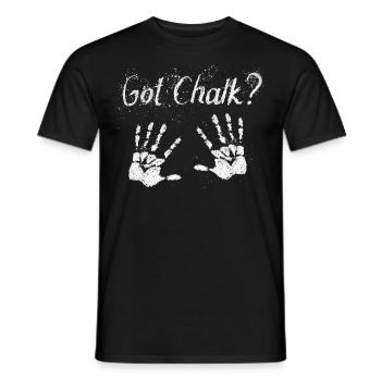 Cadeau de magnésie d'escalade de craie bouldering - T-shirt homme - noir - Devant - AI Model Male 178 light (178cm)