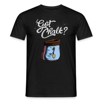 Bouldern Chalk Klettern Magnesia Geschenk - Männer T-Shirt - Schwarz - Vorne - AI Model Male 178 light (178cm)