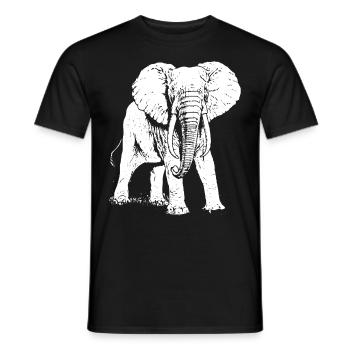 Cadeau animal éléphant - T-shirt homme - noir - Devant - AI Model Male 178 light (178cm)