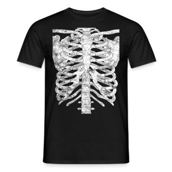 Costume de squelette - T-shirt homme - noir - Devant - AI Model Male 178 light (178cm)
