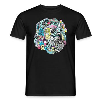Graffiti City - T-shirt homme - noir - Devant - AI Model Male 178 light (178cm)