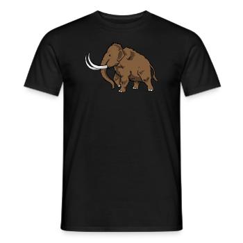 Mammoth ice age elephant woolly mammoth gift - Men's T-Shirt - black - Front - AI Model Male 178 light (178cm)