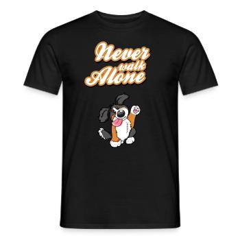 Never Walk Alone Berner Sennenhund cadeau - T-shirt homme - noir - Devant - AI Model Male 178 light (178cm)