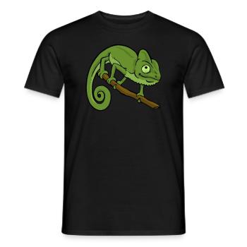 Caméléon reptile lézard cadeau de compagnie - T-shirt homme - noir - Devant - AI Model Male 178 light (178cm)