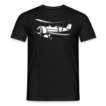 Waco 10 Flugzeug Geschenk - Männer T-Shirt - Schwarz - Vorne - AI Model Male 178 light (178cm)