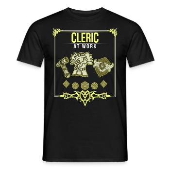 Role playing clerics dice roleplay gift - Men's T-Shirt - black - Front - AI Model Male 178 light (178cm)