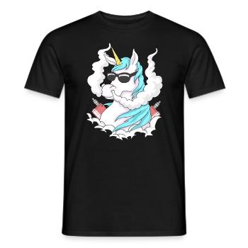 Vapeur vapeur licorne Vape vaping mod cadeau - T-shirt homme - noir - Devant - AI Model Male 178 light (178cm)