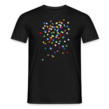 CONFETTI - Men's T-Shirt - black - Front - AI Model Male 178 light (178cm)