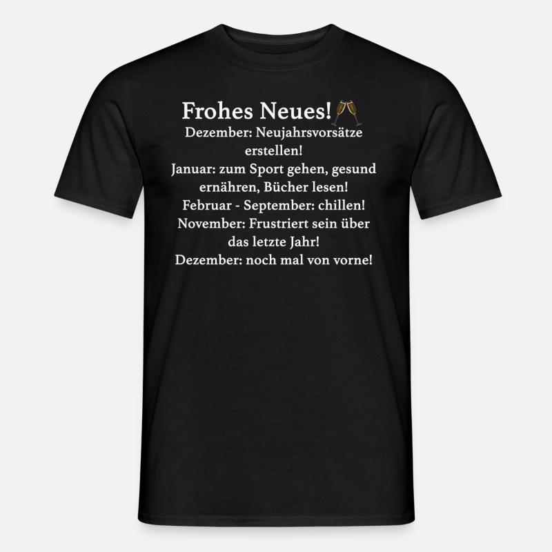 Silvester - Männer T-Shirt - Schwarz