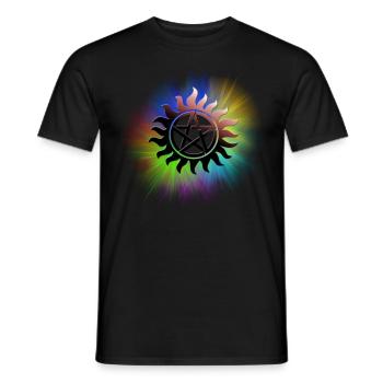 ColorStarBurst - T-shirt homme - noir - Devant - AI Model Male 178 light (178cm)