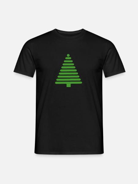 Julgran grön julgran - T-shirt herr - svart