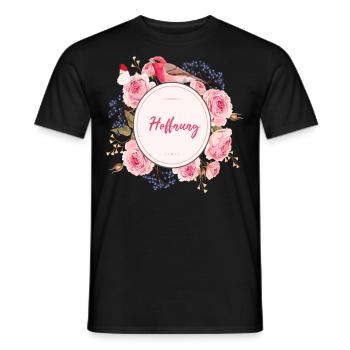 Hope flowers love gift idea - Men's T-Shirt - black - Front - AI Model Male 178 light (178cm)