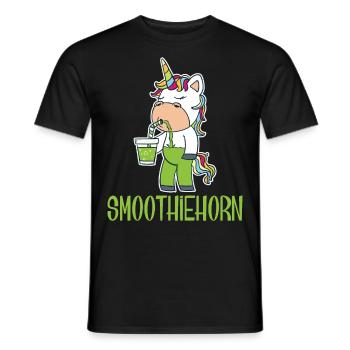 Drôle Licorne Boissons Smoothie Vert Vegan - T-shirt homme - noir - Devant - AI Model Male 178 light (178cm)