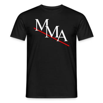 MMA - Men's T-Shirt - black - Front - AI Model Male 178 light (178cm)