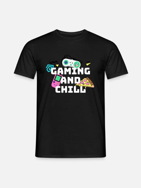 gaming and chill - Men's T-Shirt - black
