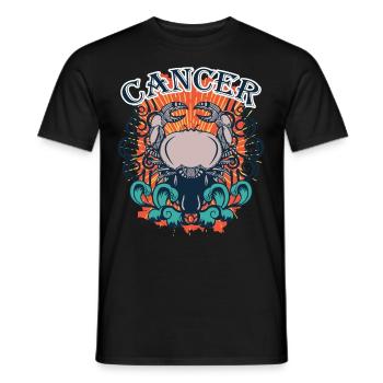 Idée Cadeau Équipe Cadeau Cancer du Zodiaque - T-shirt homme - noir - Devant - AI Model Male 178 light (178cm)