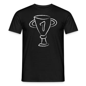 First place Award Ceremony Gold Bronze silver - Men's T-Shirt - black - Front - AI Model Male 178 light (178cm)