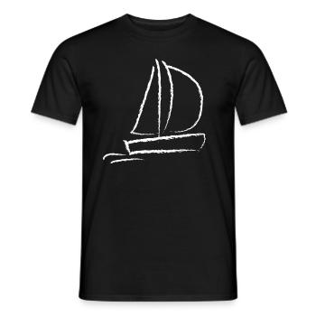 Sailboat Sailing Hobby Water sport Captain - Men's T-Shirt - black - Front - AI Model Male 178 light (178cm)