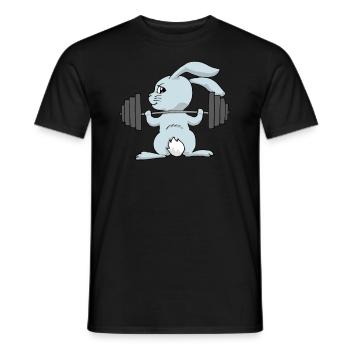 Bunny Training Workout Vægt træning for kvinder - Mænd T-shirt - sort - Foran - AI Model Male 178 light (178cm)